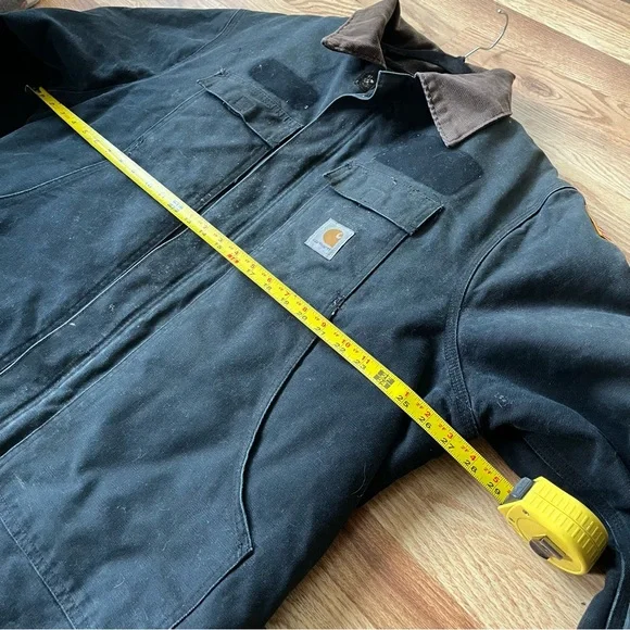 Vintage Carhartt Barn Chore Coat Size XL Black